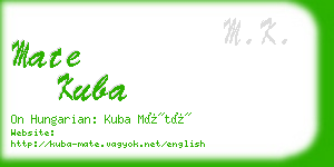 mate kuba business card